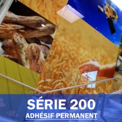 Film polymère imprimable - Série 200 - <U>Adhésif Permanent</U>